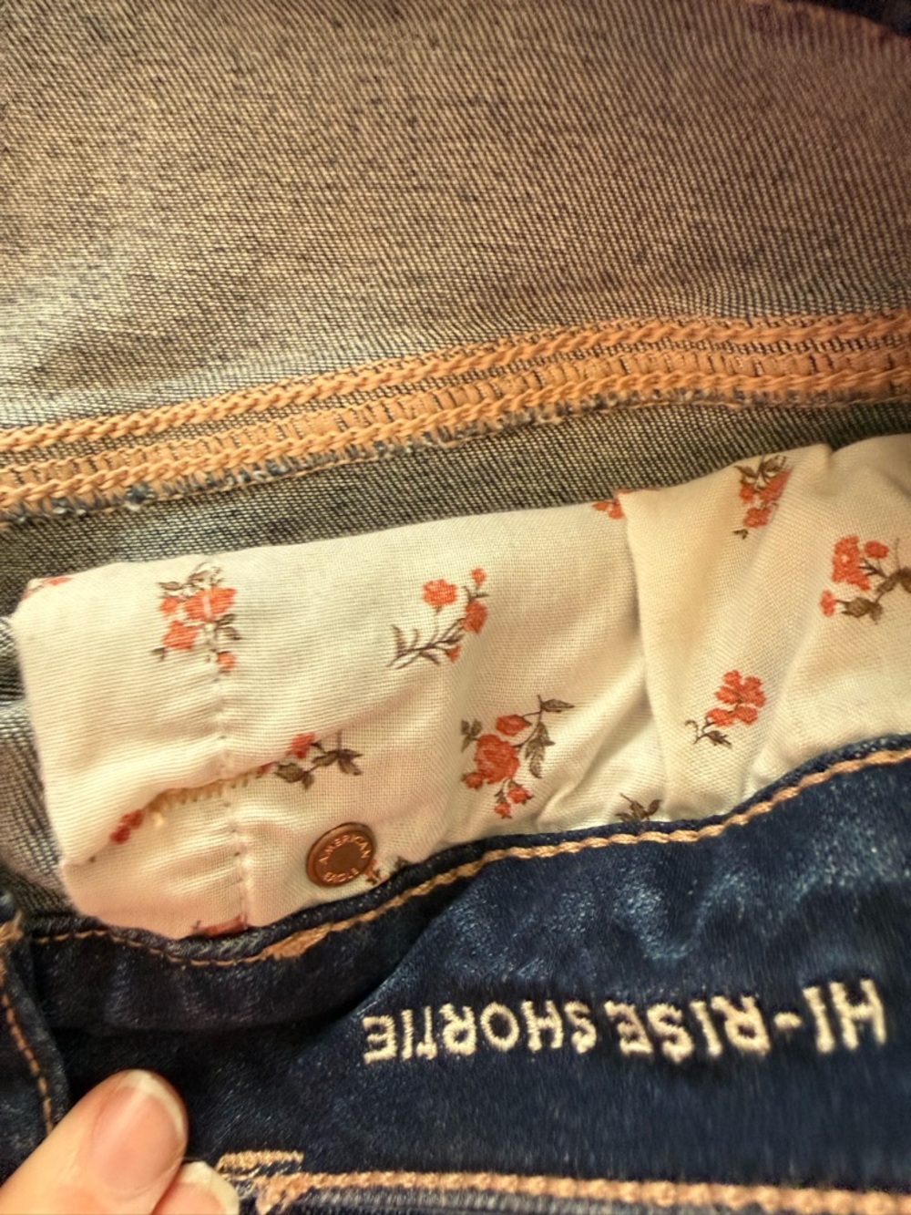 American Eagle Shorts Bundle Size 12 High Rise Distressed Button Fly (2 Pair) - Picture 11 of 13